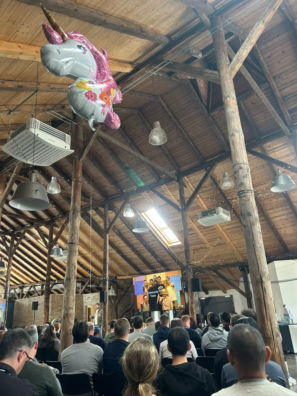 On stage during Lasse's session all around v15 and beyond